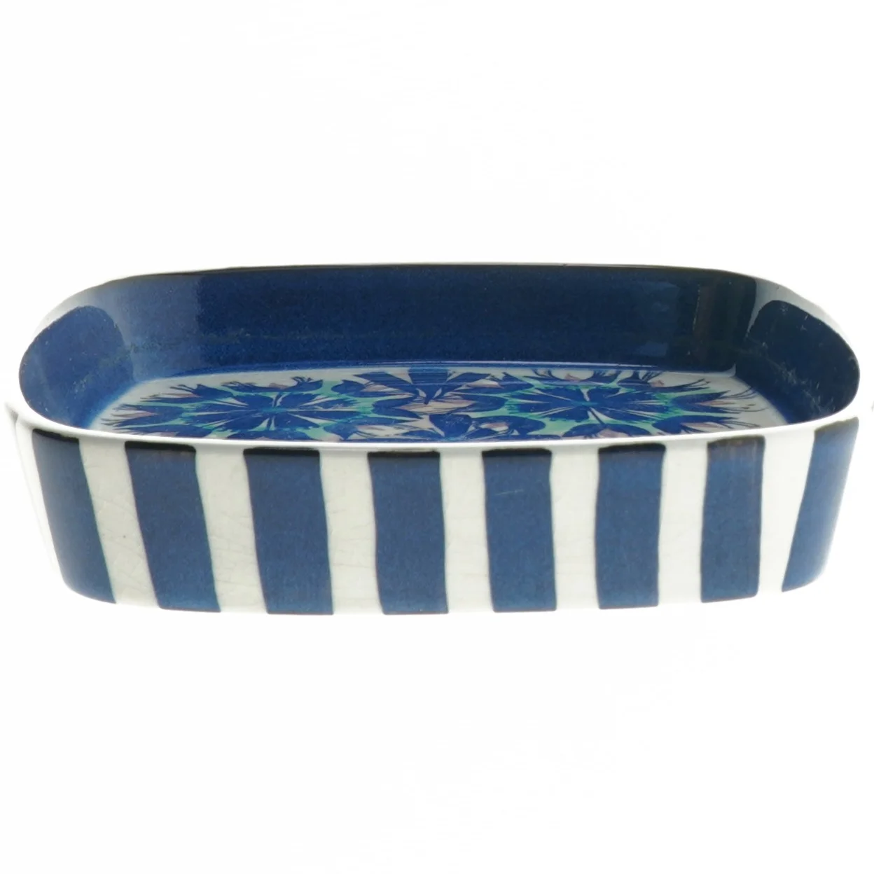 Royal Copenhagen / Aluminia – firkantet fad/tallerken (str. Ø 17,5 cm)