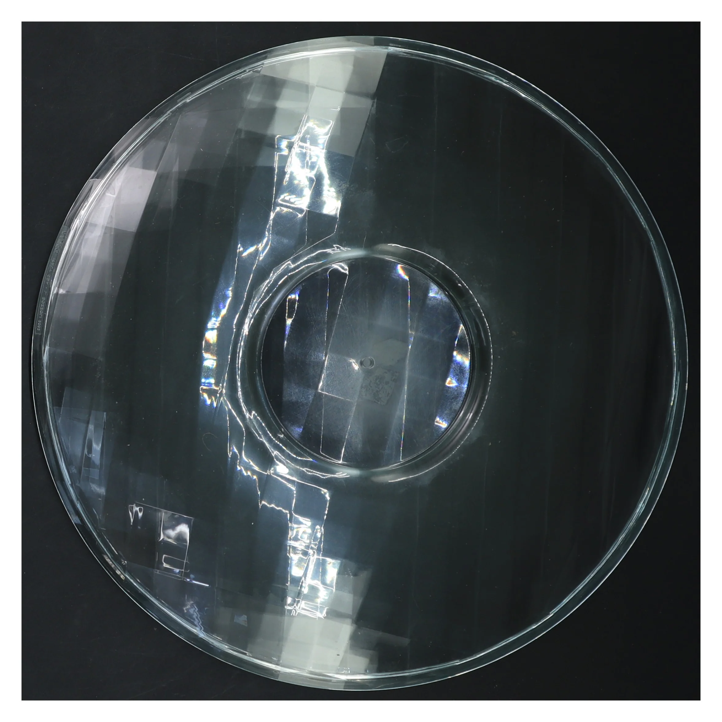 Facetslebne tallerkner i plastik (2 stk Ø 24 cm)