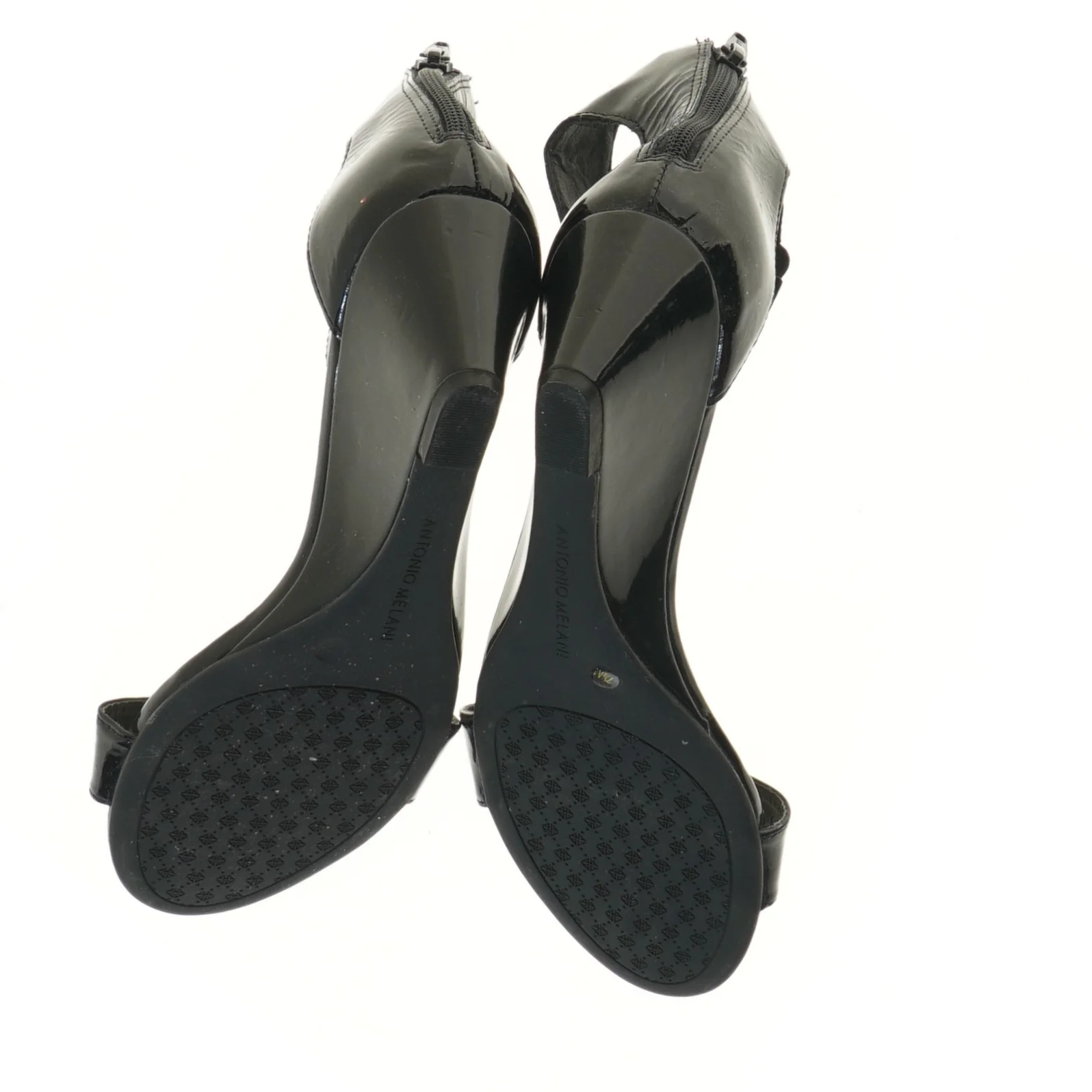 Sort Antonio Melani højsandal med kilehæl fra Antonio Melani (str. sko 7,5, 25 cm)