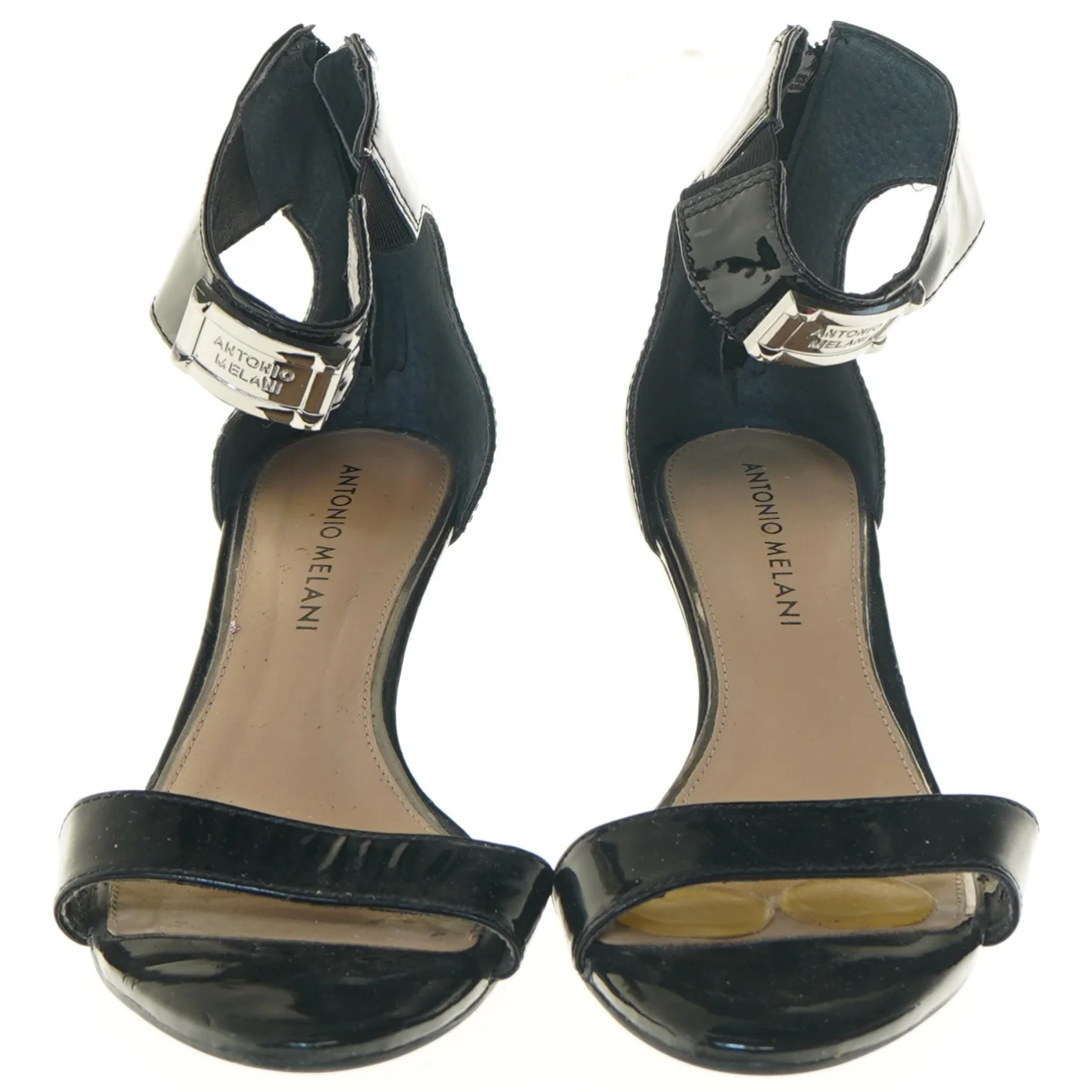 Sort Antonio Melani højsandal med kilehæl fra Antonio Melani (str. sko 7,5, 25 cm)