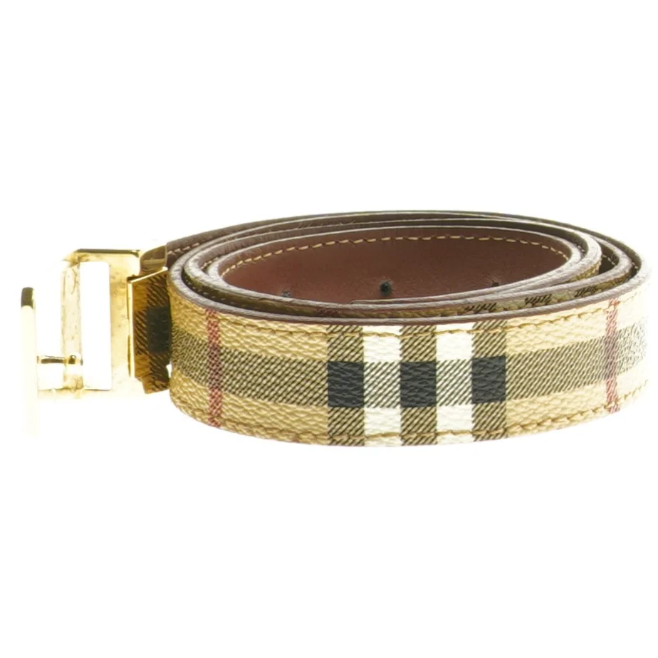 Burberry bælte med guldspænde fra Burberry (str. 100 cm)