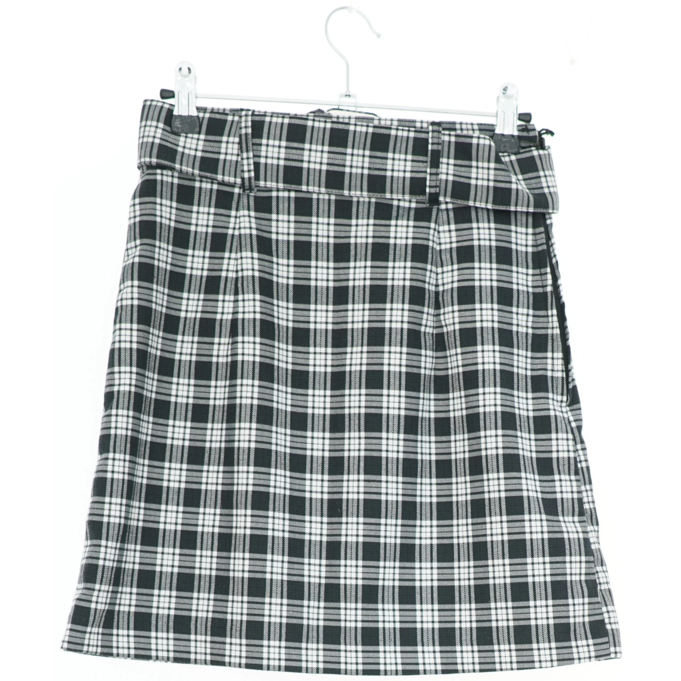 Sort- og hvidternet nederdel fra H&M (str. S)