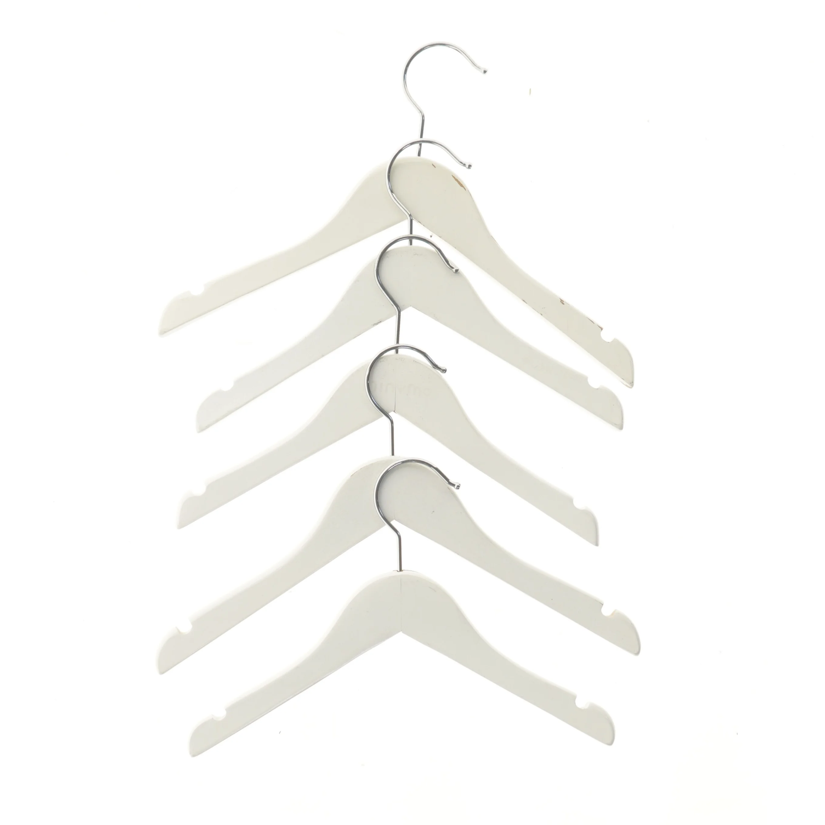 Hvide bøjler i sæt (str. 28,5 cm)