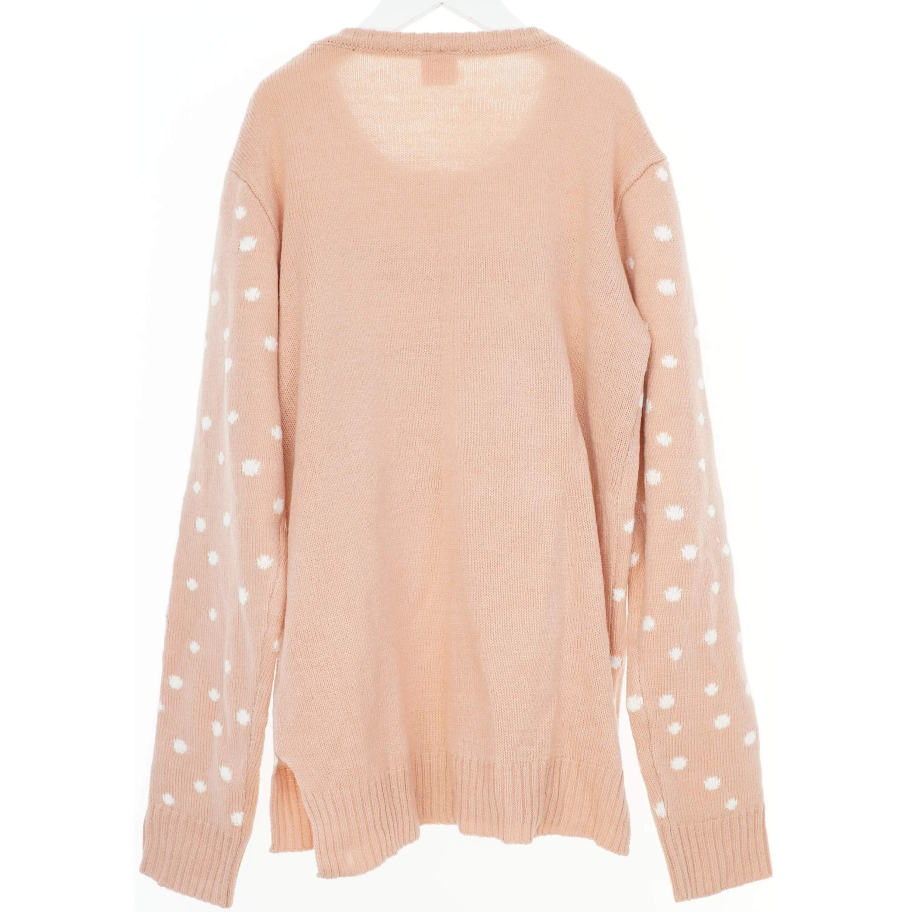 Lyserød trøje med lama motiv (str. M)