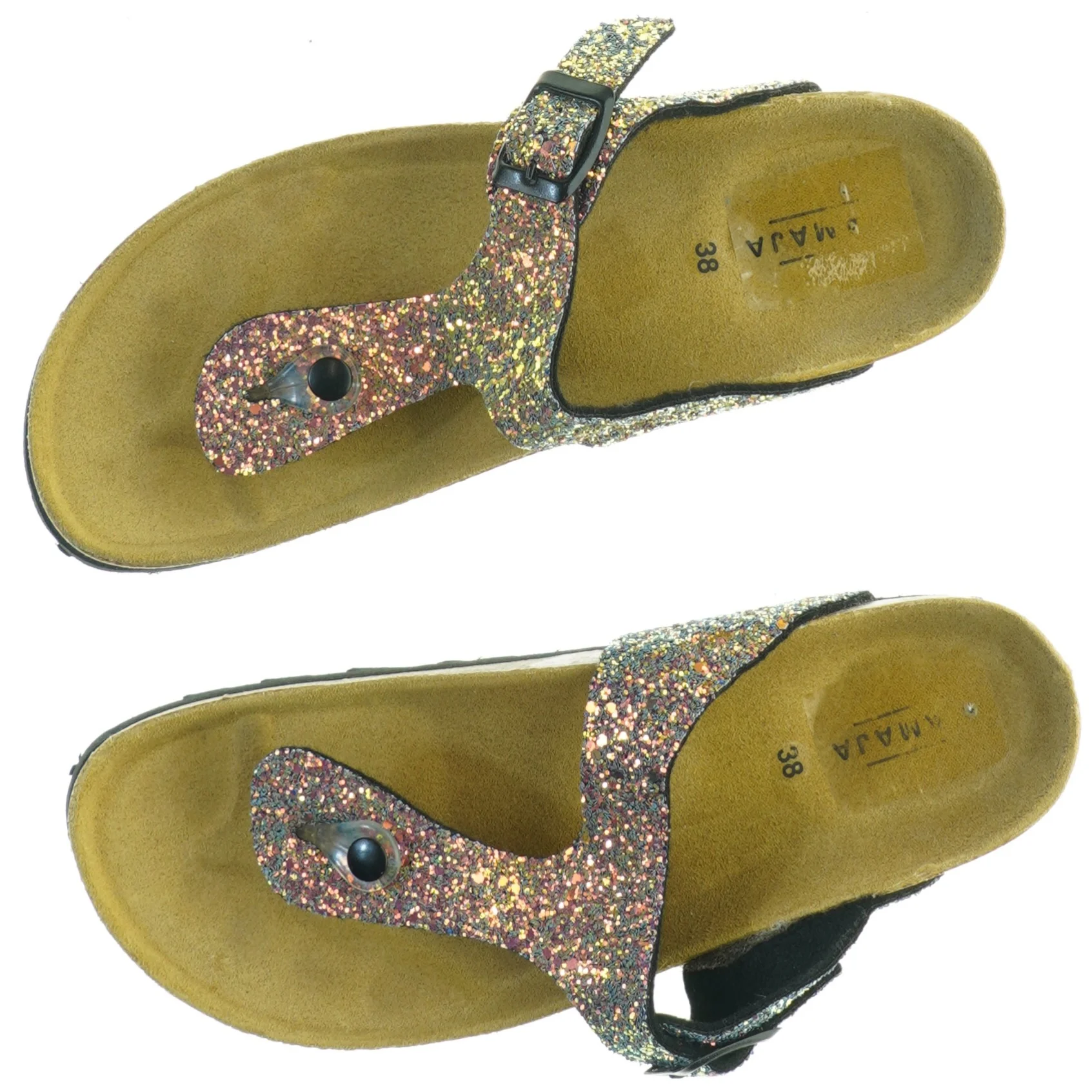 Glitter sandaler til kvinder (str. 38)