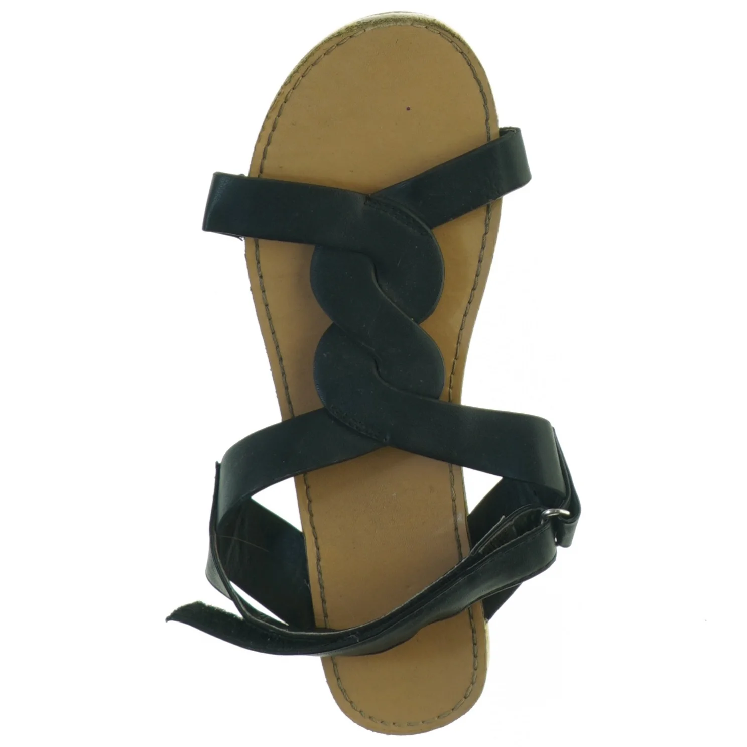 Sorte flade sandaler (str. 36)