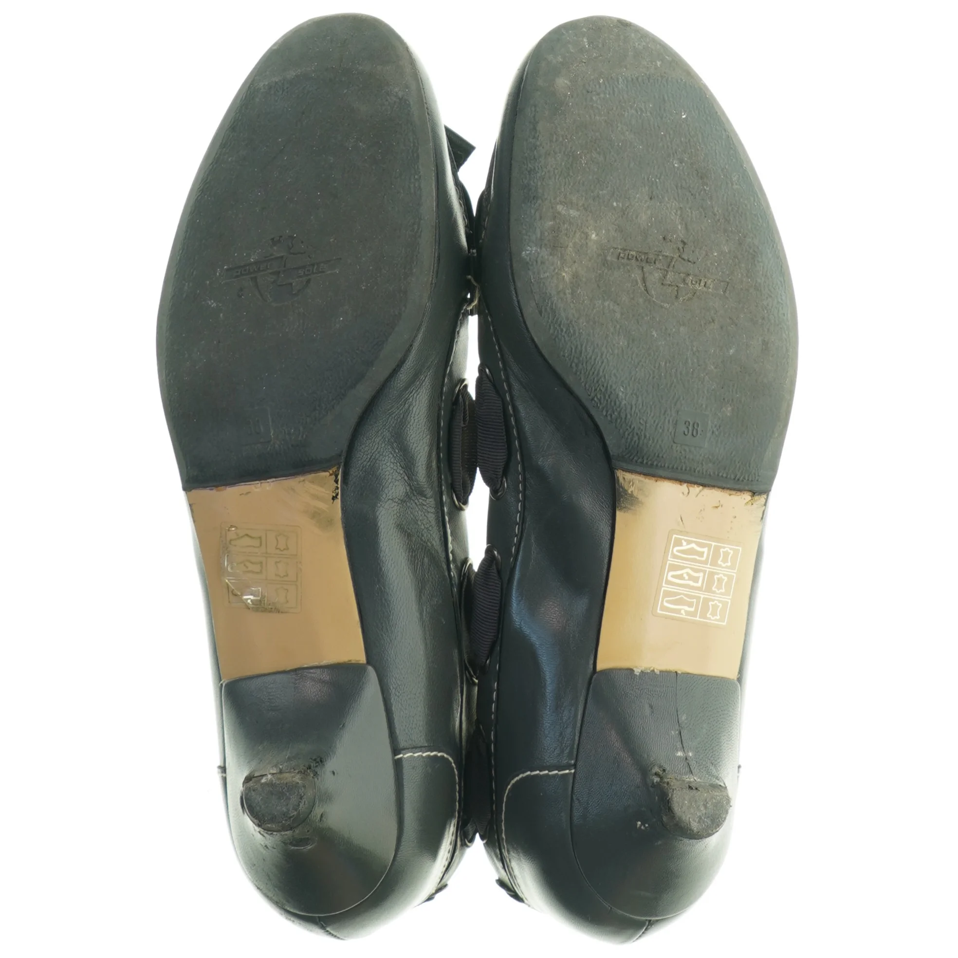 Sorte ballerinasko med sløjfe fra Helene Steensby (str. 38)