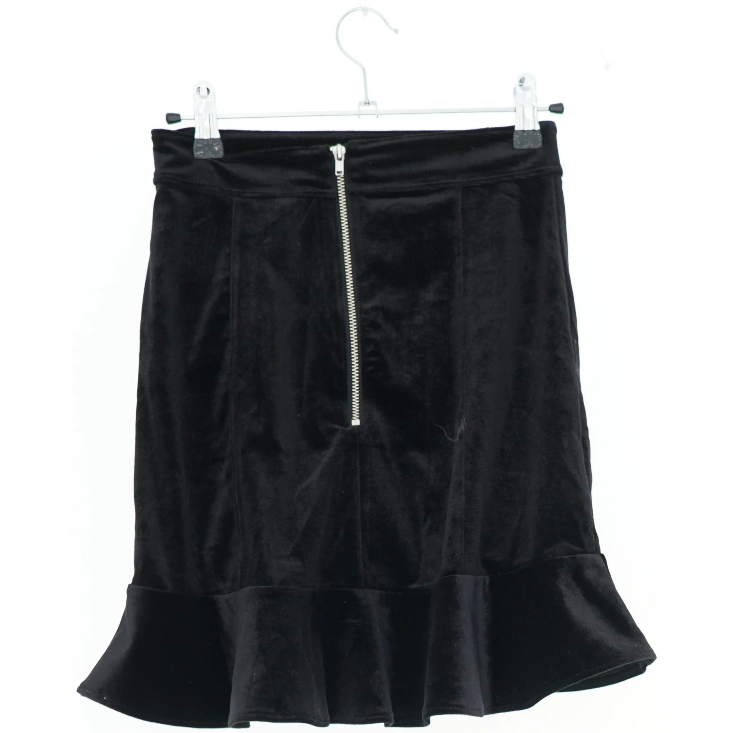 Sort nederdel med flæsekant fra H&M (str. S)
