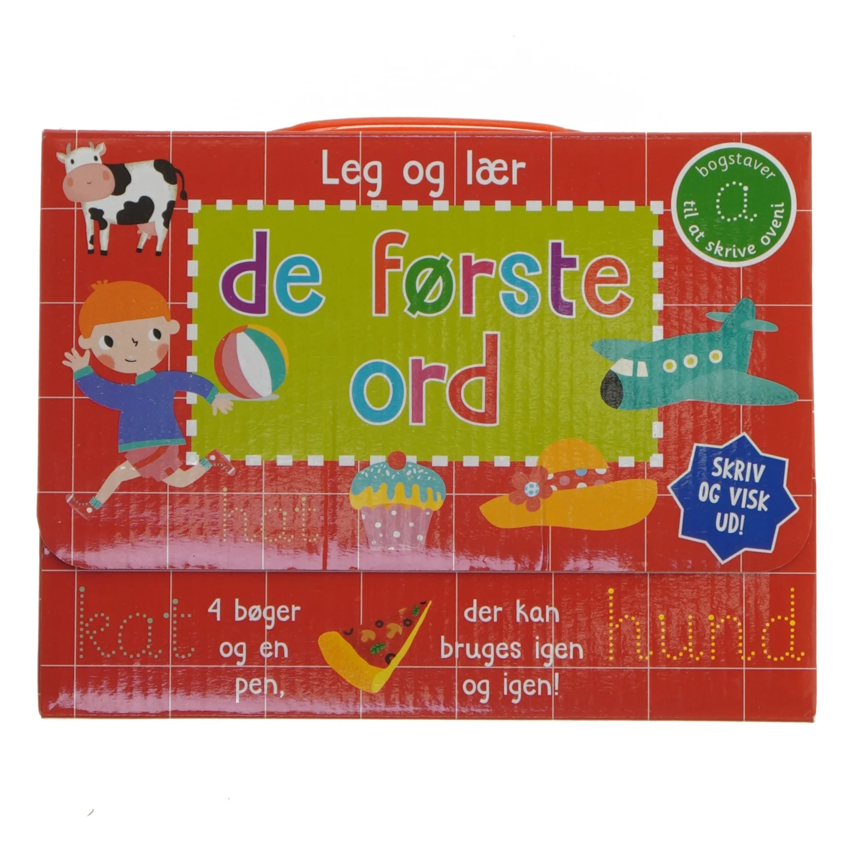 Børnebøger med aftørrelig pen fra Karusel (str. 4 bøger)