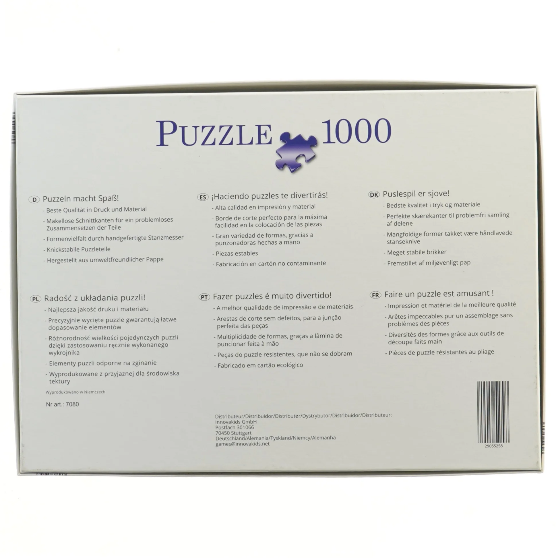 Puslespil med 1000 brikker af gule taxaer (str. 1000 brikker cm)