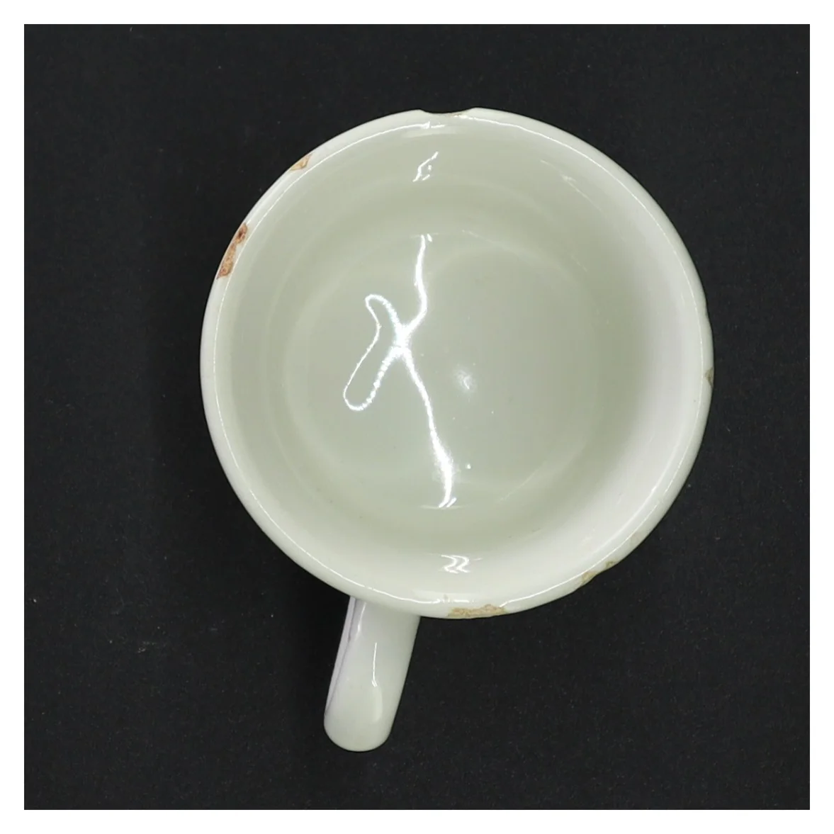 Hvid relief kaffekop fra Quadrifoglio (str. 8 x 8 cm)