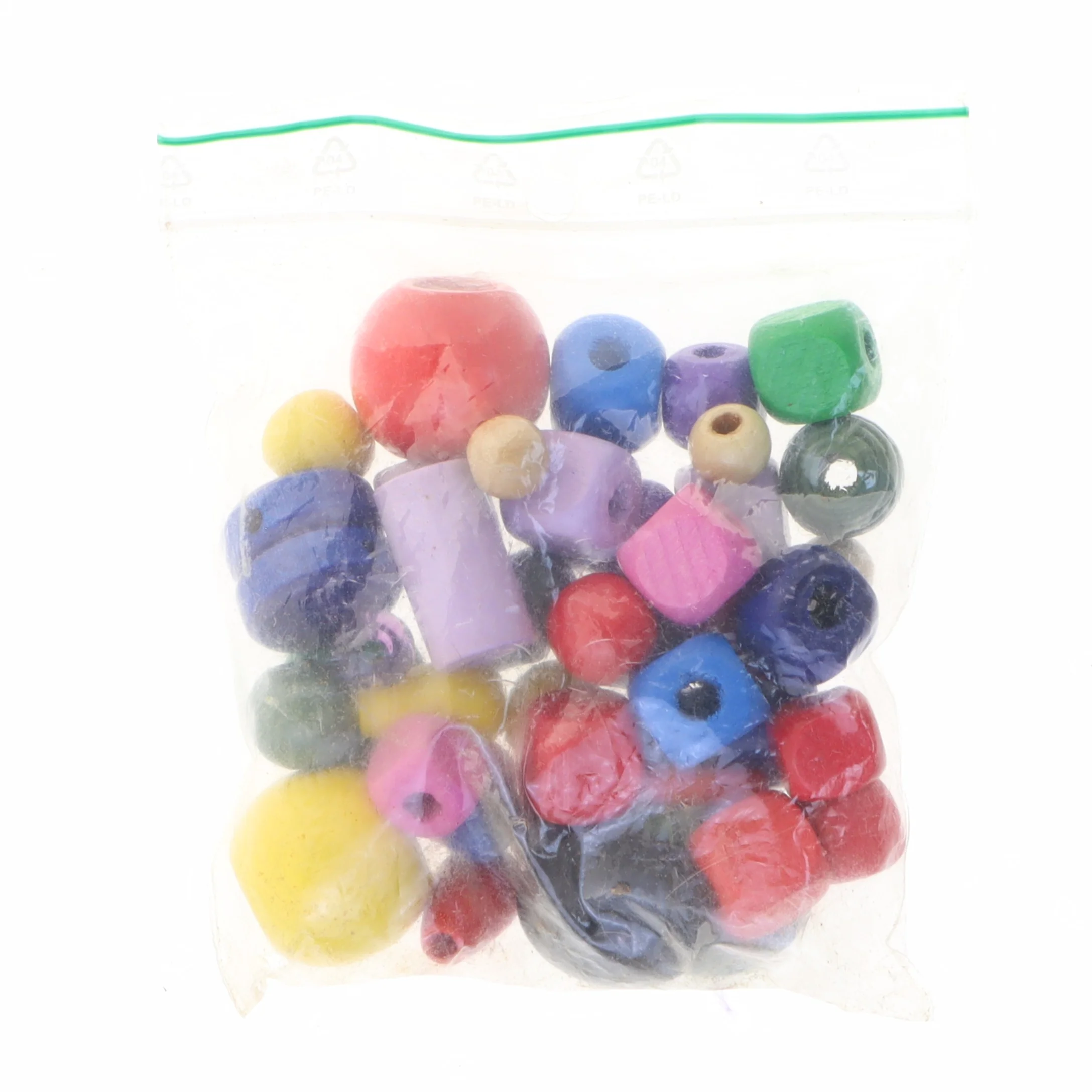 Assorterede perler i blandet farver (str. Pose 9 x 9 cm)