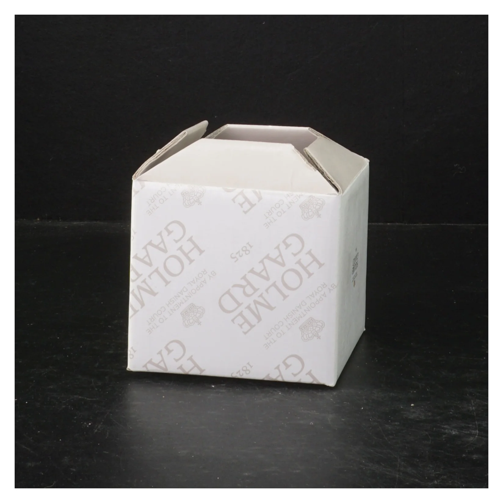 Stjerneformet lysstage i glas fra Holmegaard (str. 8 cm)