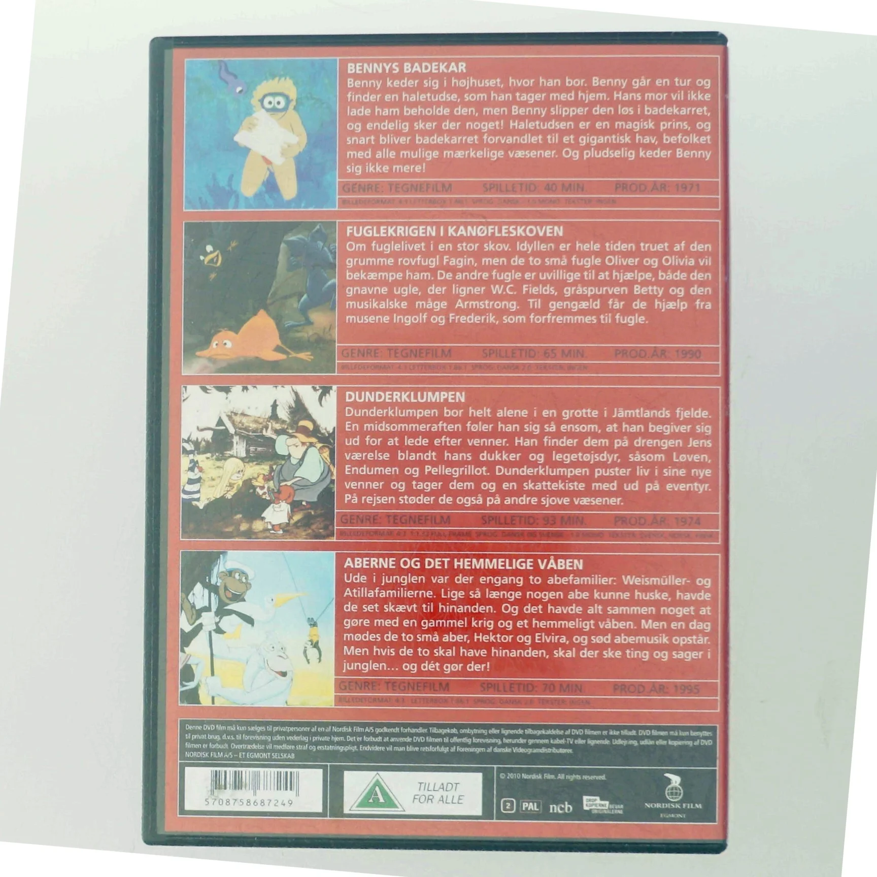 Eventyrlige Børnefilm - 4DVD boks (Bog)