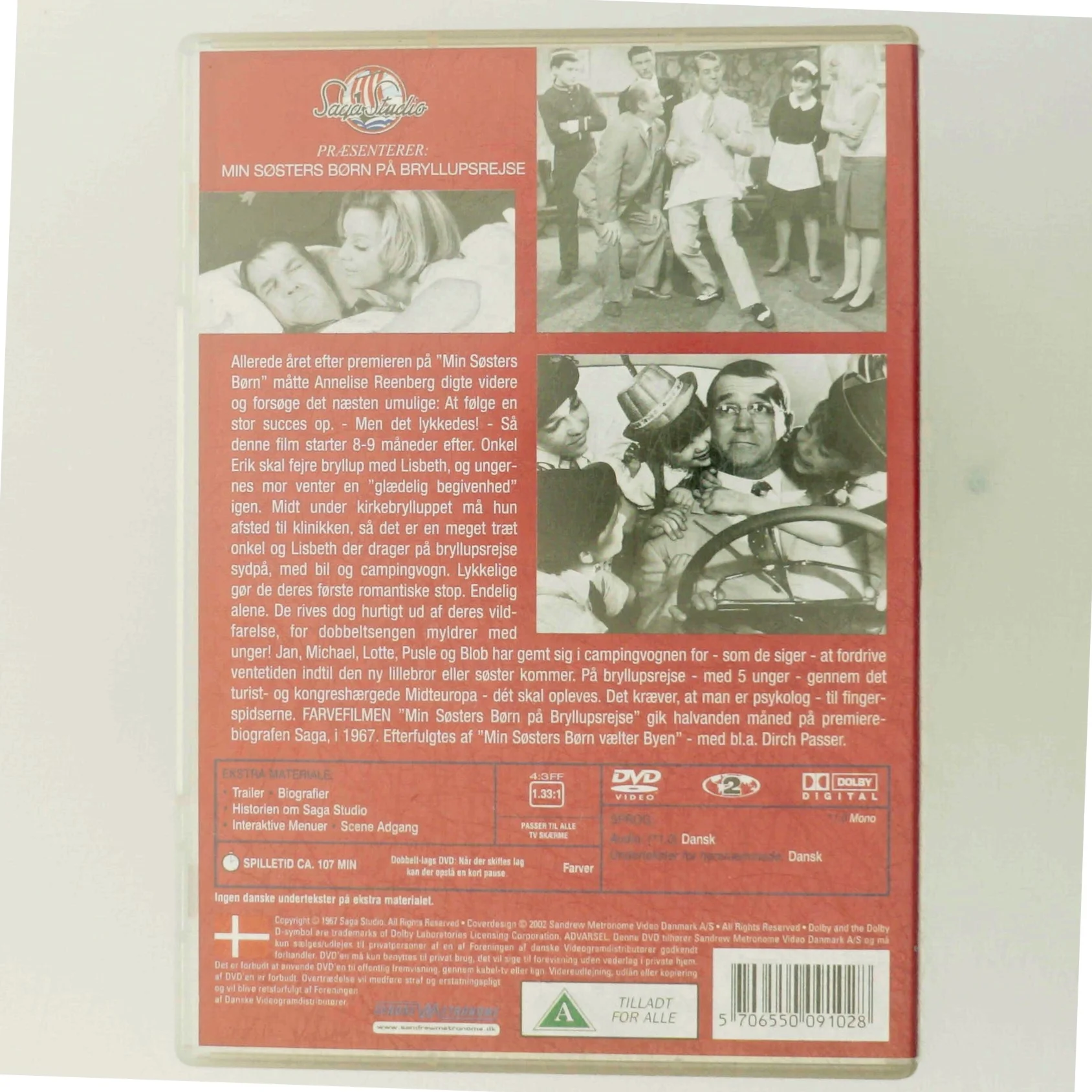 Min søsters børn på bryllupsrejse DVD fra Saga Studio