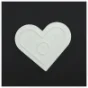 Hjerteformet Perleplade fra Hama (str. 9 x 8 cm)