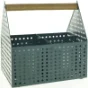 Metal opbevaringskasse med træhåndtag fra JYSK (str. 20 x 15 cm)