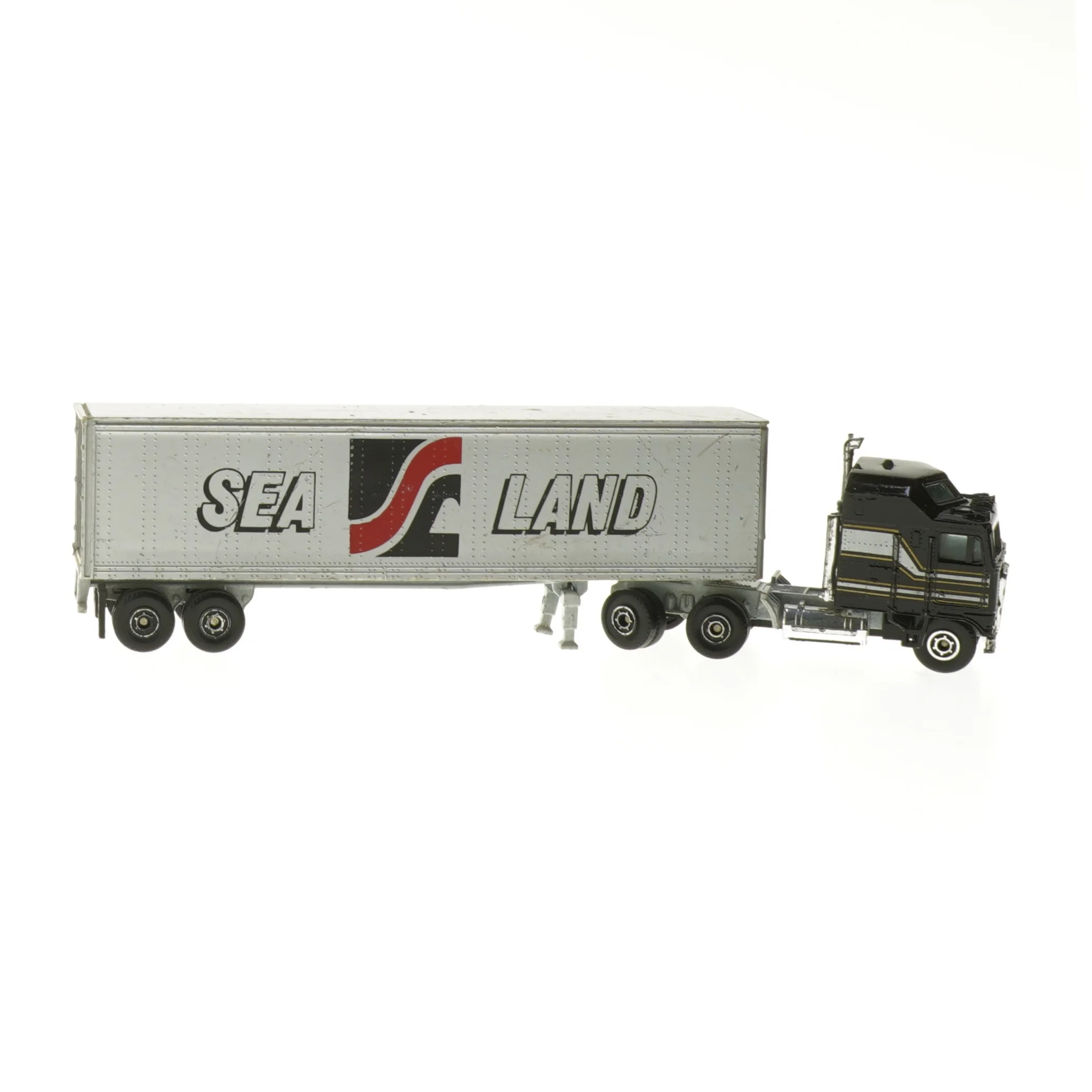 Model lastebil med Sea Land trailer (str. 27x4 cm)