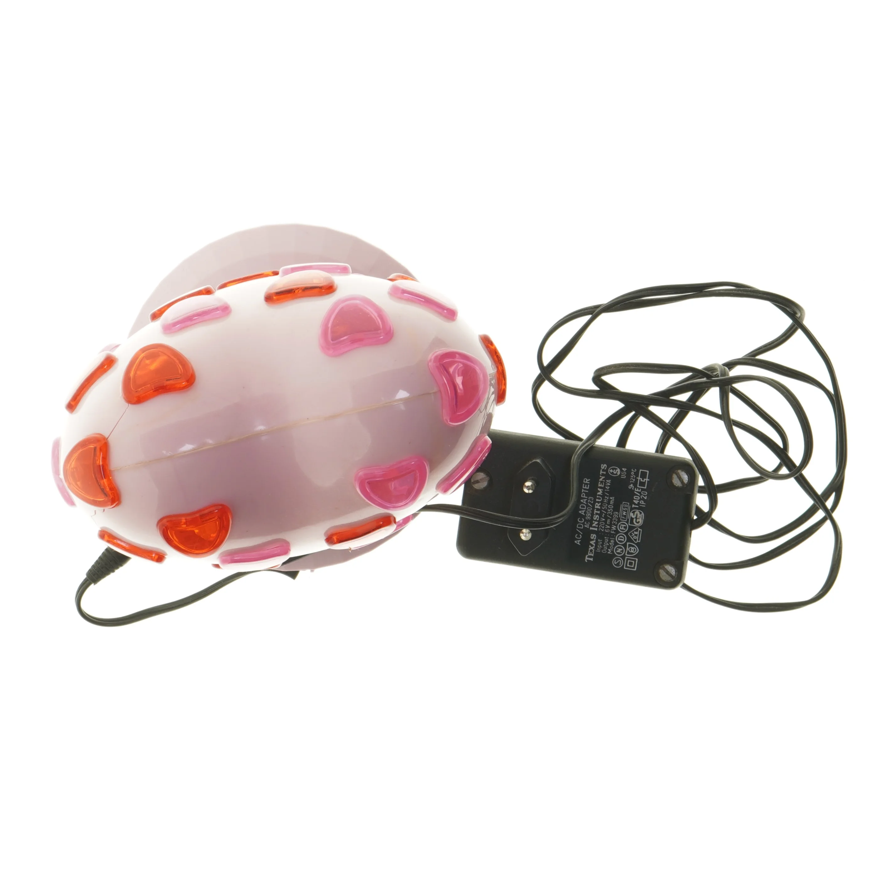 Hjerteformet bordlampe med adapter (str. 21x16 cm)