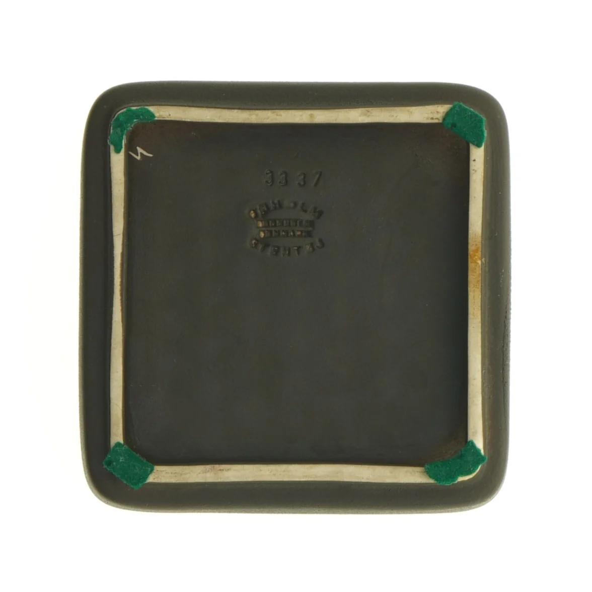 Retro blå keramik askebæger - Søholm (str. 12 x 12 x 3 cm)