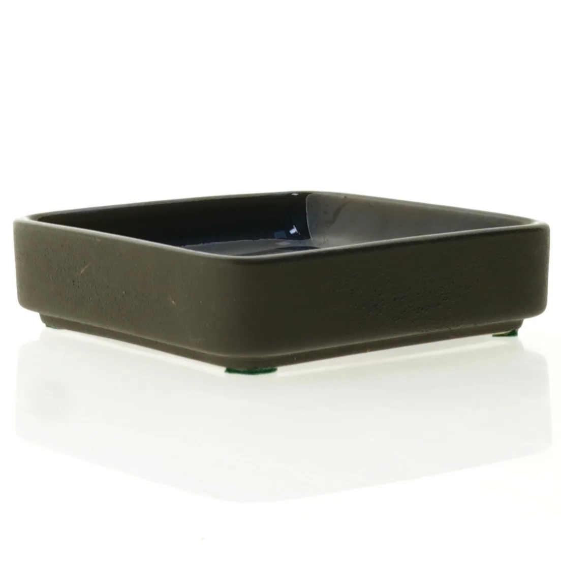 Retro blå keramik askebæger - Søholm (str. 12 x 12 x 3 cm)