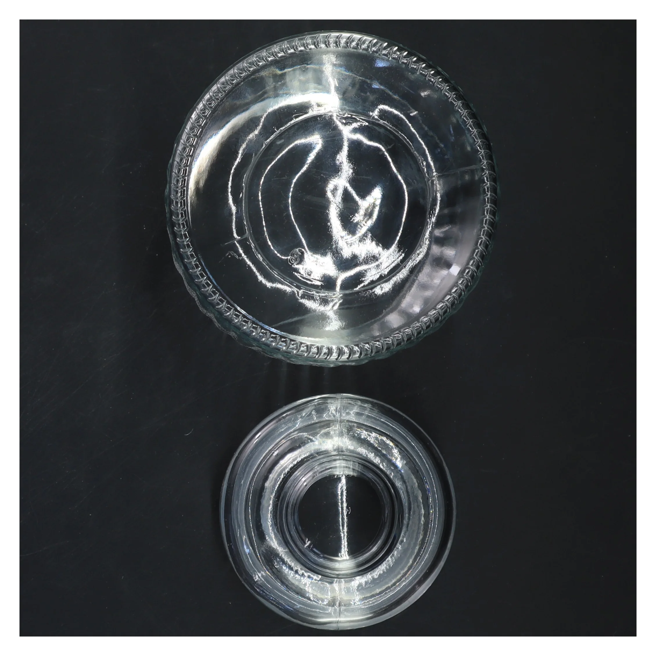 Glaskrukke med låg (str. 18 cm)