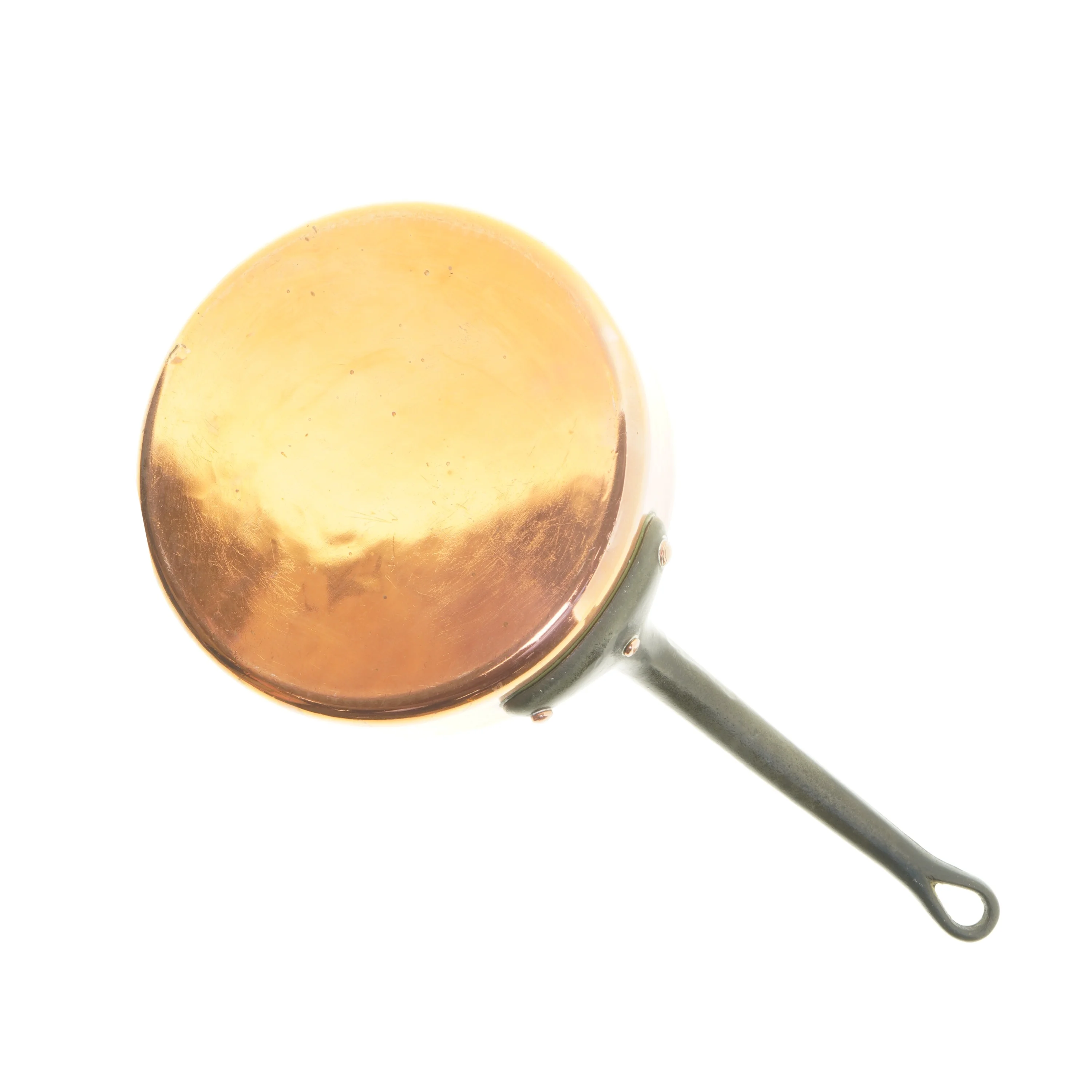 Kobber stegepande (str. Ø 26,5x7,5 cm)