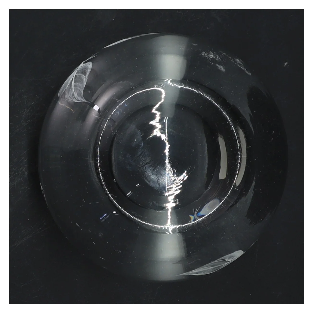 Rund glas vase fra Dansk Glas Kunst (str. Ø 8,5 cm)