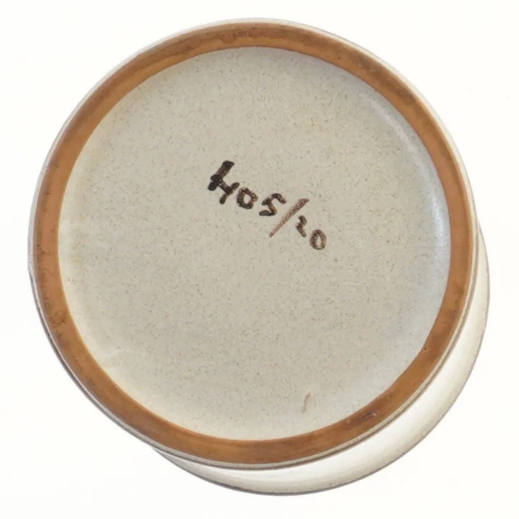 Keramik krukke med låg (str. Ø 12x16 cm)