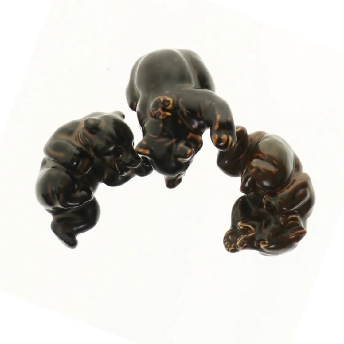 Keramiske bjørnefigurer (str. 7 cm)