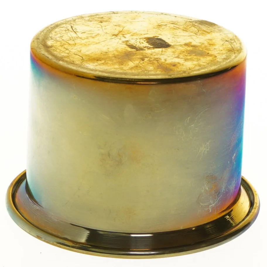 Messing vase (str. Ø 13x8,5 cm)