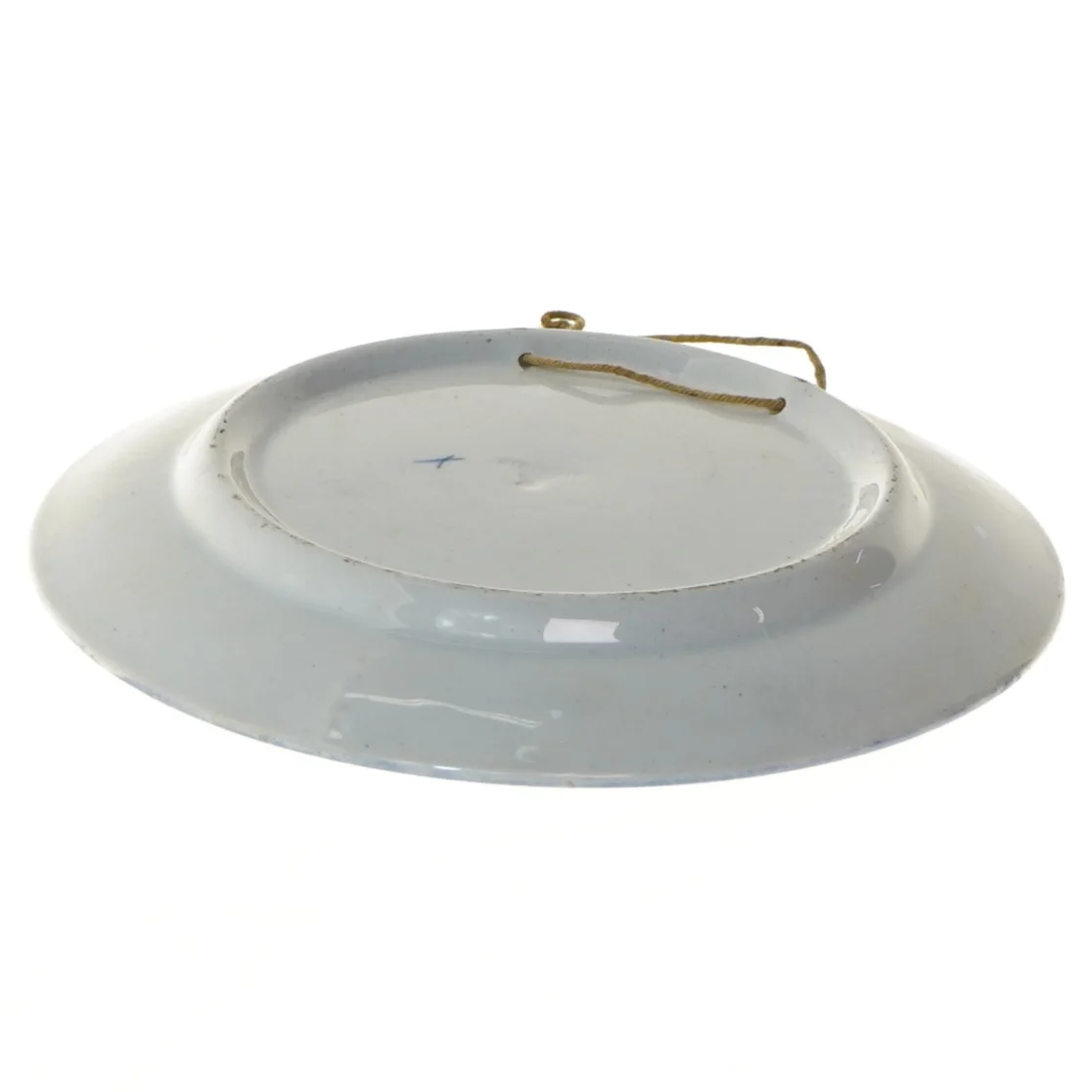 Dekorativ tallerken med bygning motiv (str. Ø 16,5 cm)