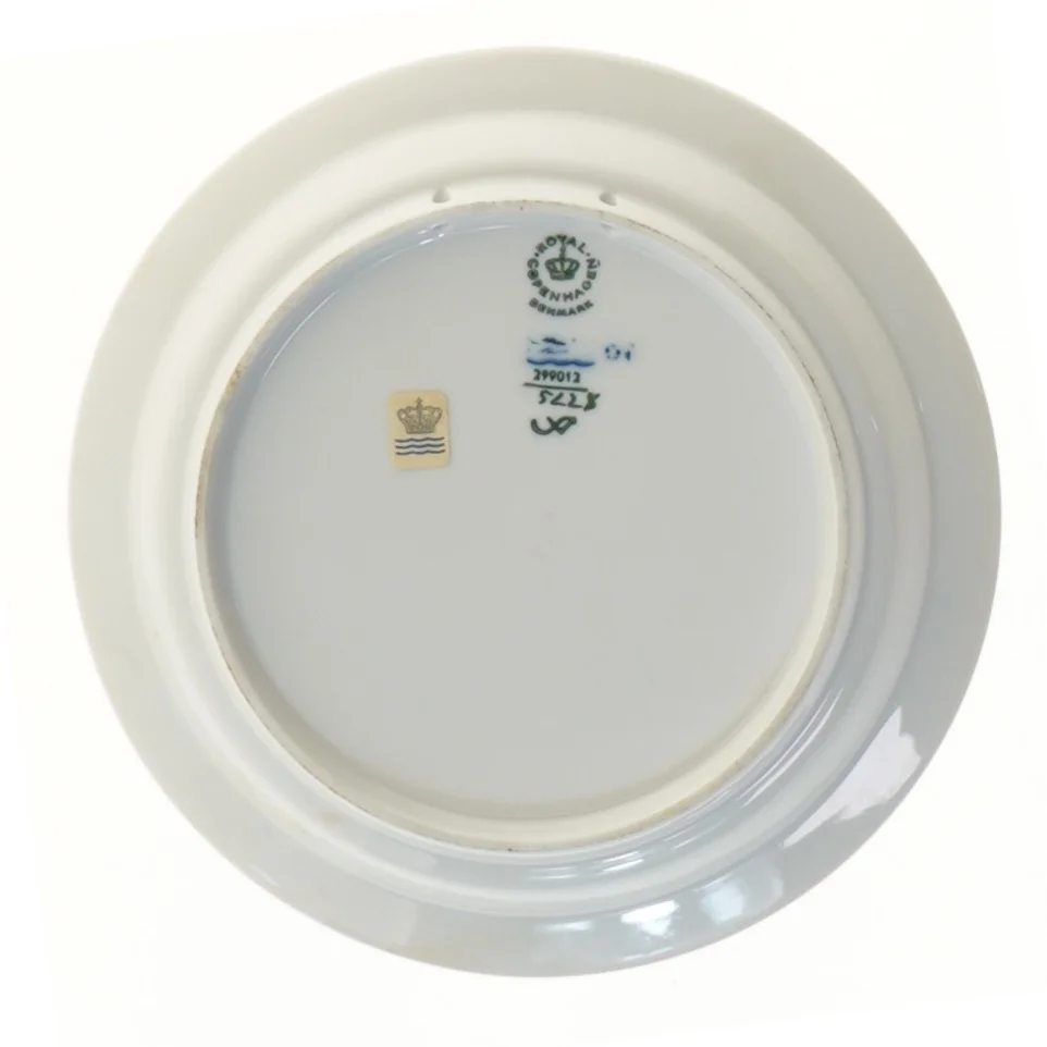 Blå og hvid tallerken fra Royal Copenhagen (str. Ø 18 cm)