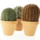 Håndlavet kaktus planter (str. 19 x 10 cm og 18 x 10 cm og 16 x 10 cm)