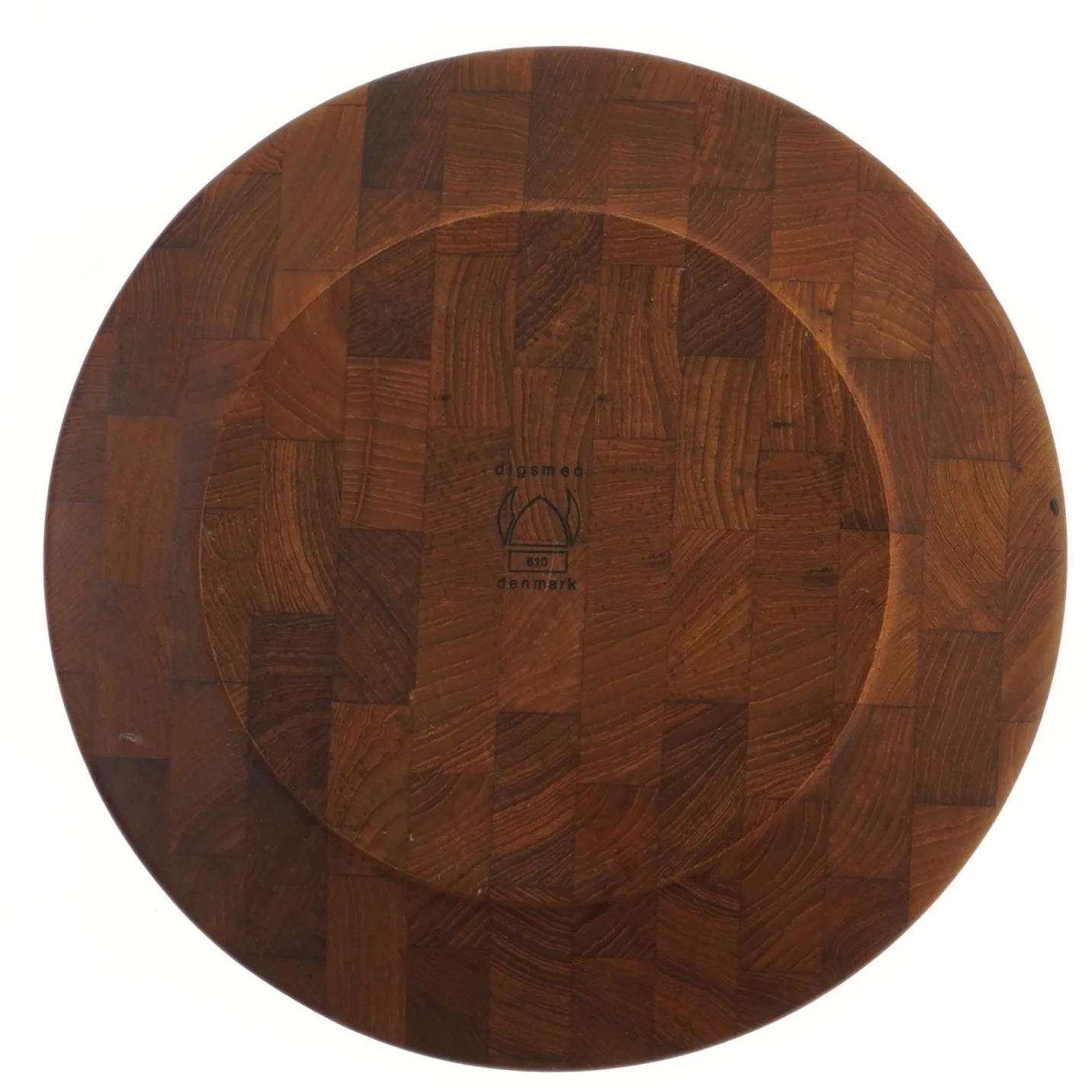 Sæt af 6 teaktræ tallerkener fra digsmed (str. Ø 28 cm)