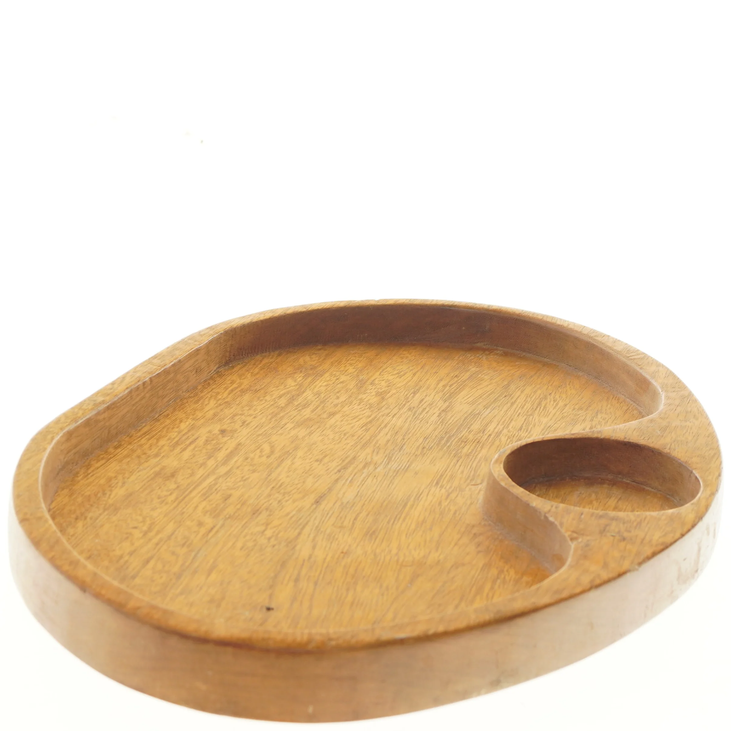 Oval træbakke med sektioner (str. 50x33 cm)