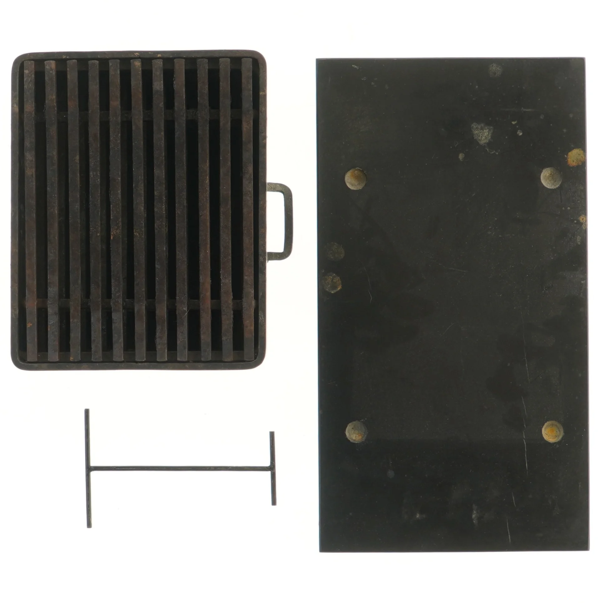 Dekorativ bordgrill i metal (str. 18x32,5 cm)