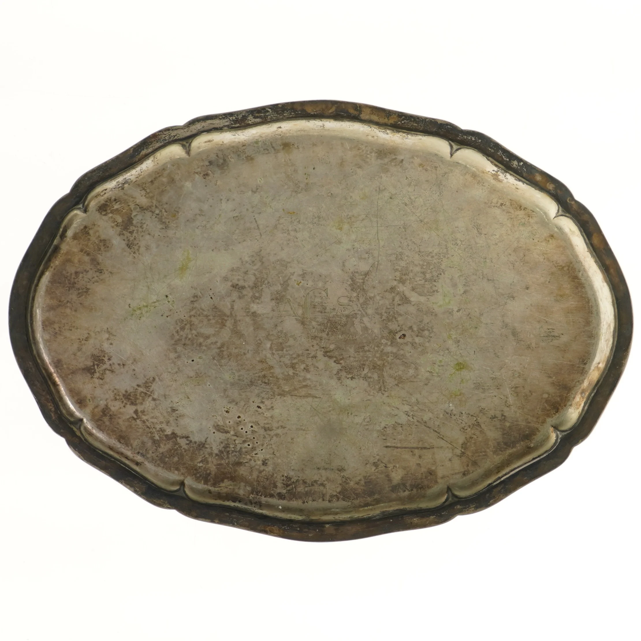 Dekorativt metalfad fra ACS (str. 46x32 cm)