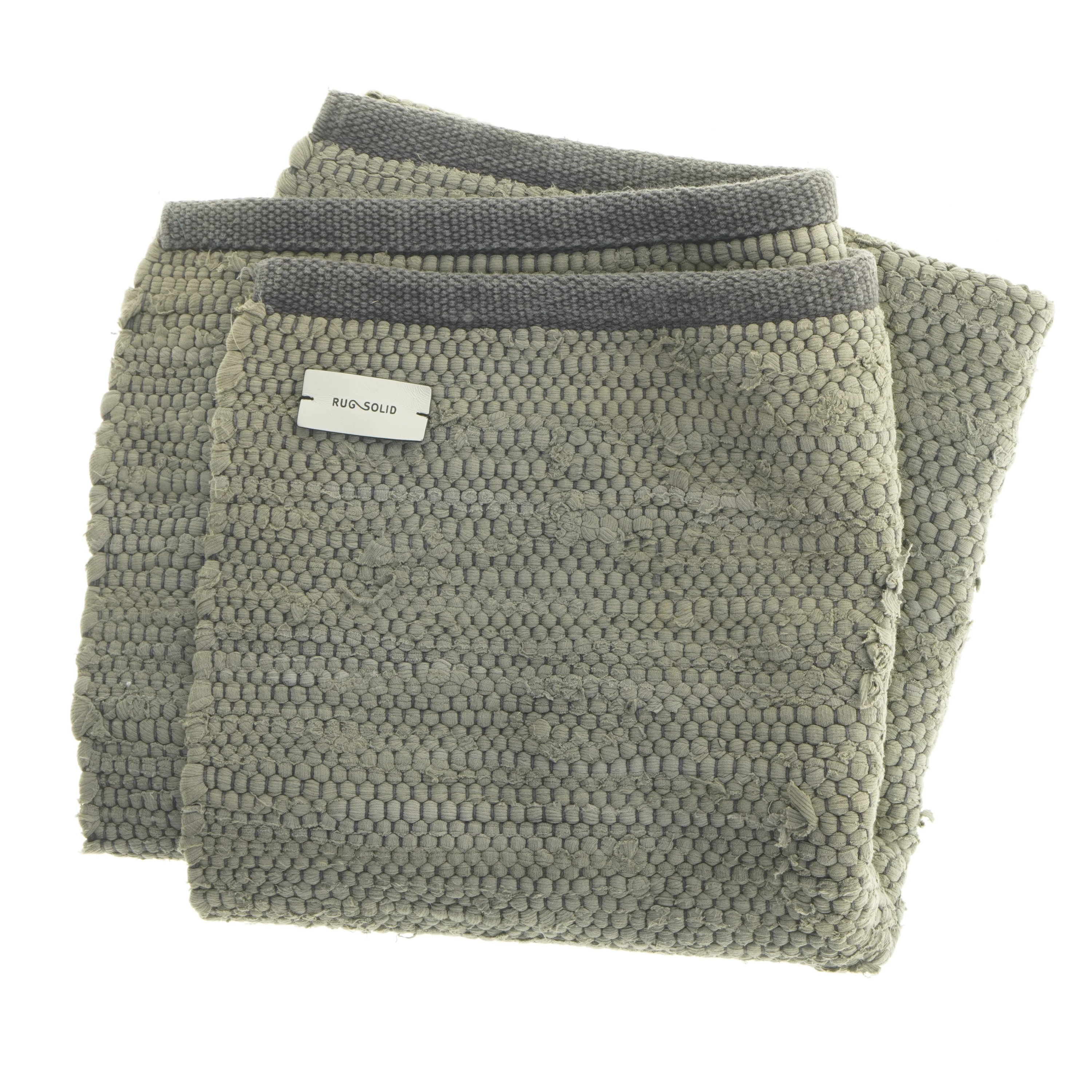 Grå bomuldstæppe 140x60 cm fra Rug Solid (str. 140x60 cm)