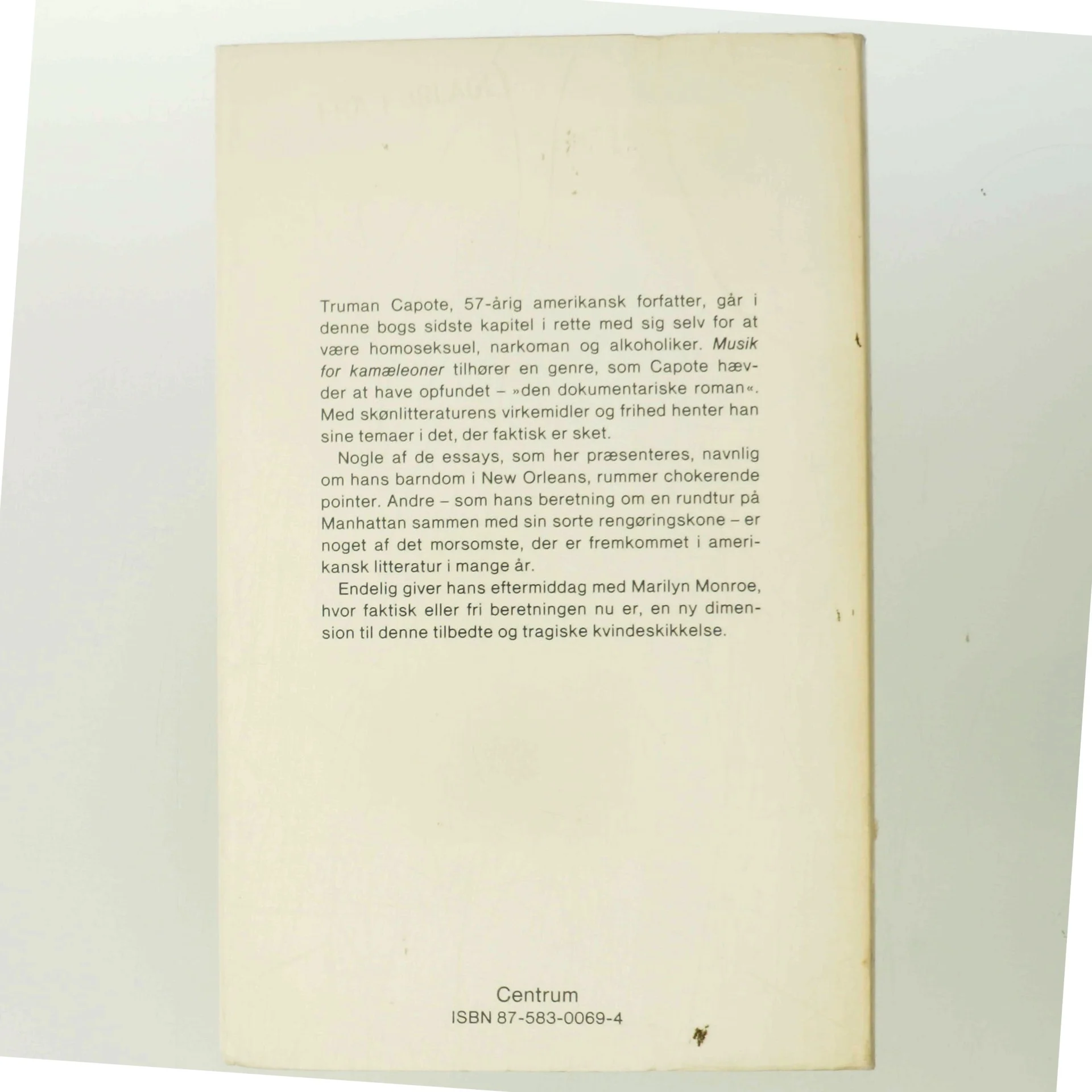 Musik for kamæleoner af Truman Capote (Bog)