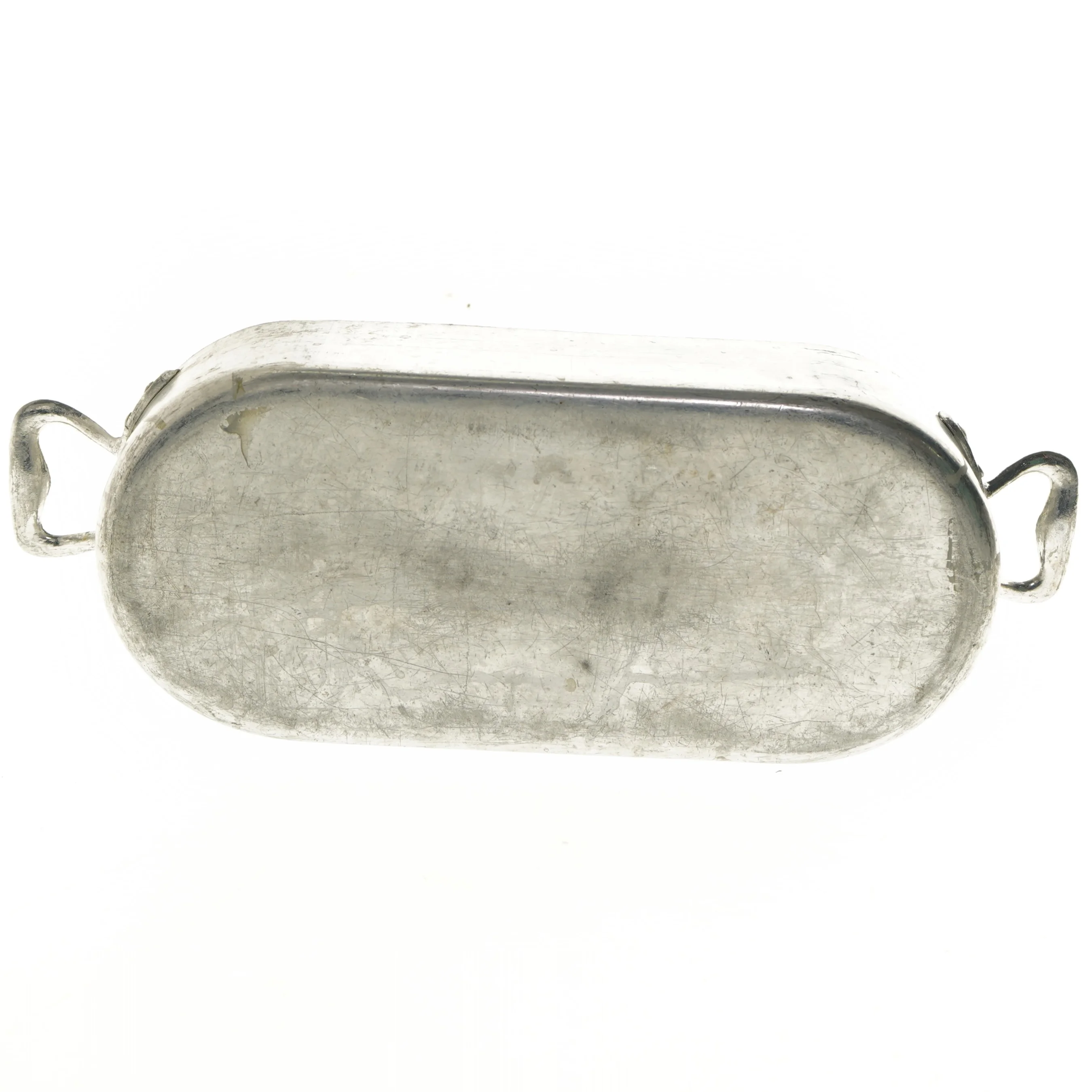 Oval pocheringsgryde med låg og håndtag (str. 35x15x10 cm)