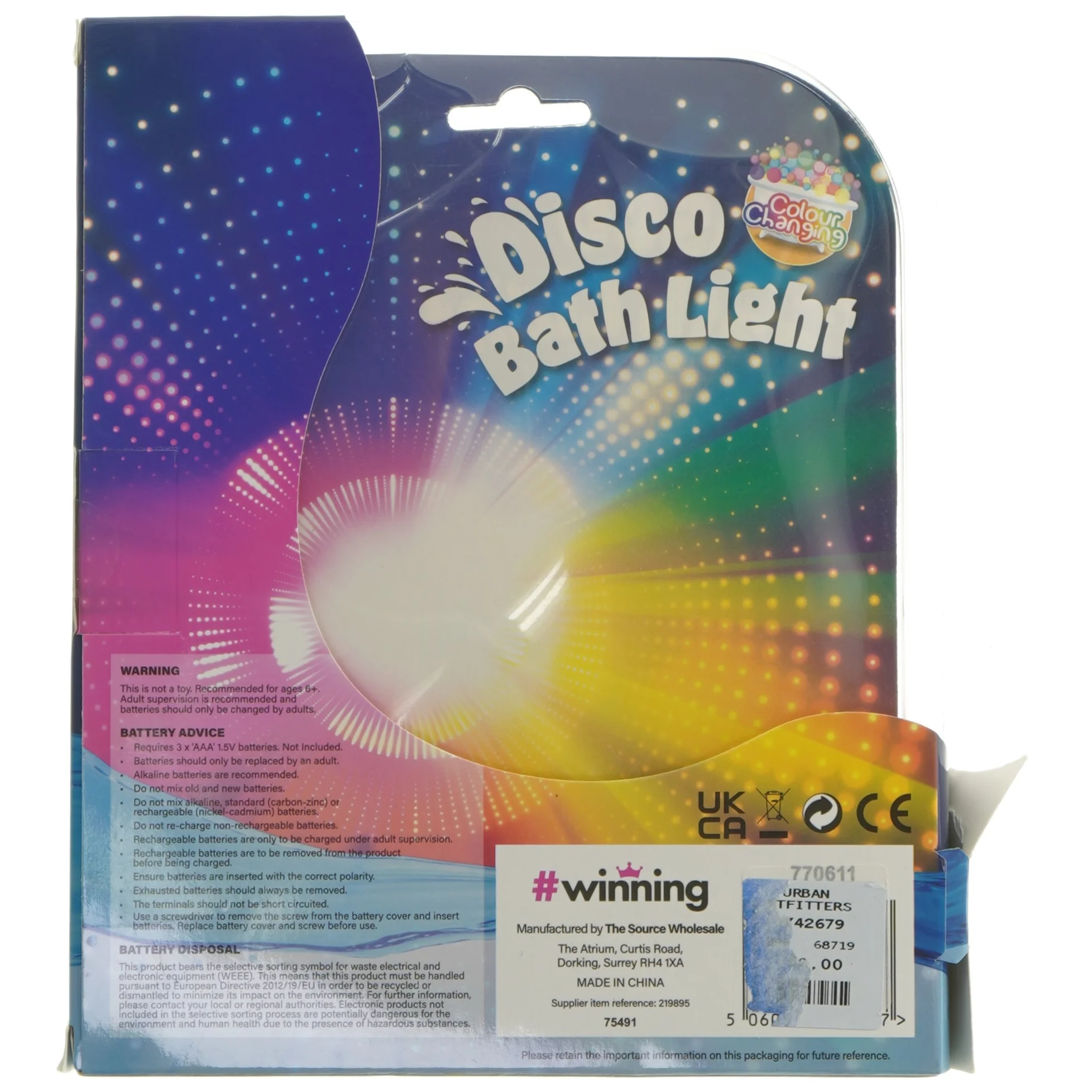 Farveskiftende disco belysning til bad