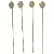 Cocktailpinde i metal, sæt af 4 (str. 4 styk, 20 cm)