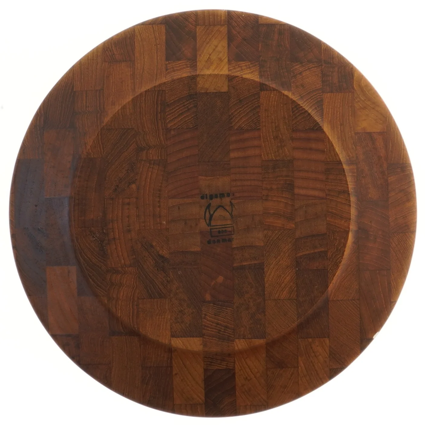 Sæt af 6 teaktræ tallerkener fra digsmed (str. Ø 28 cm)