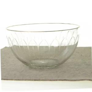 Skål i glas (str. 20 x 11 cm)