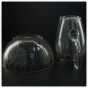 Glasskål og kande (str. Skål diameter 21 cm h 11 cm -  Kande 18 x 13 cm)