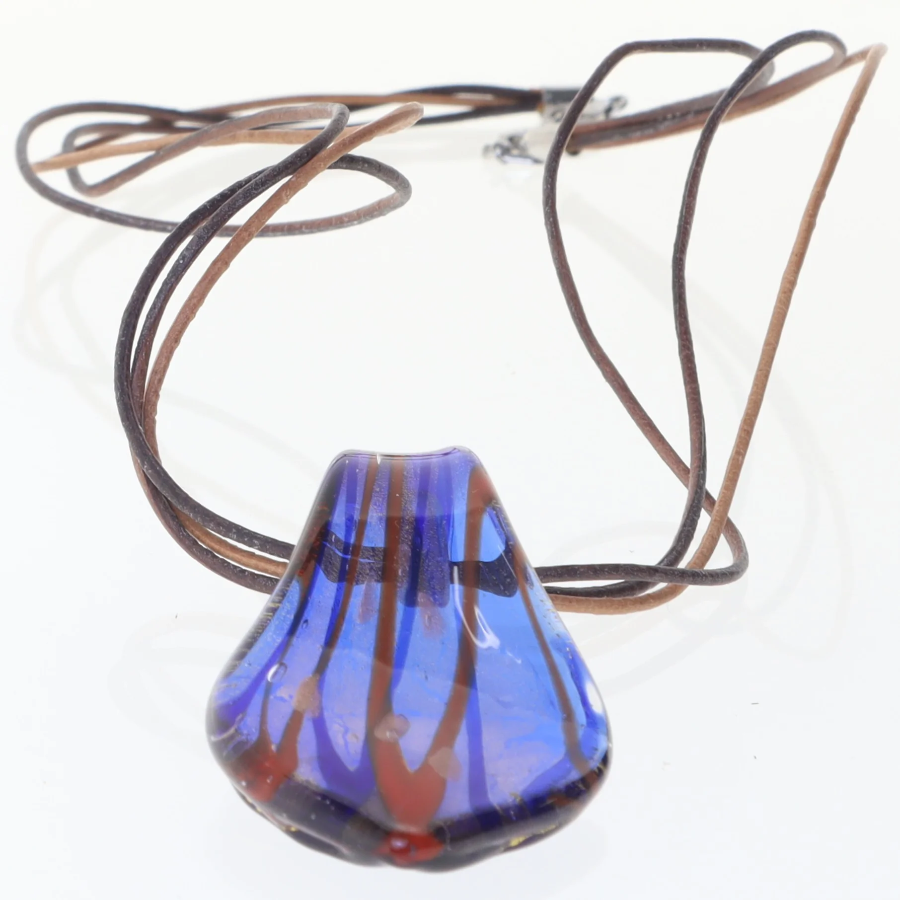 Halskæde med glasvedhæng (str. 42 cm)