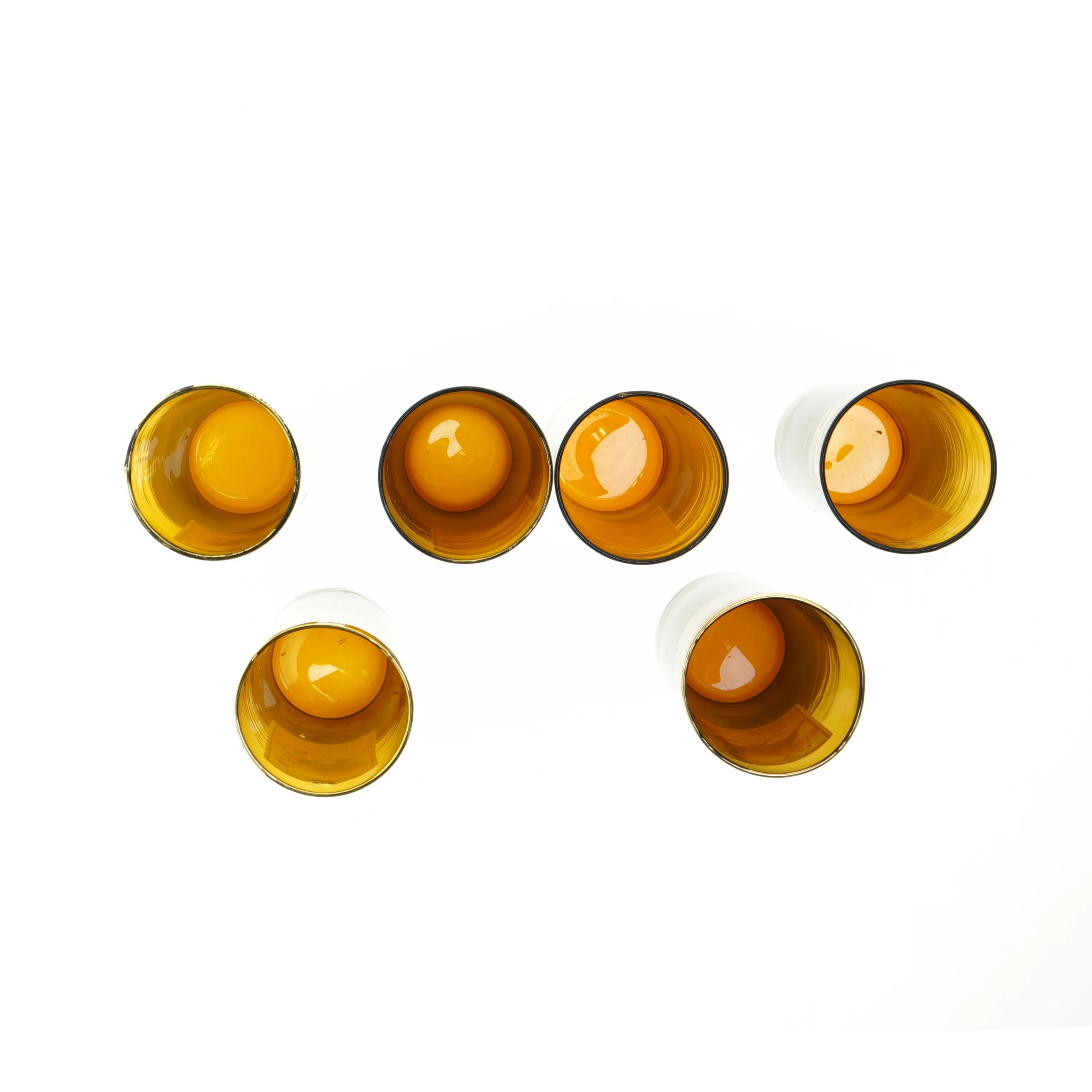 Spanske glas med tyrefægter motiv (str. 6 styk. ø. 6,5 cm. længde. 17 cm)