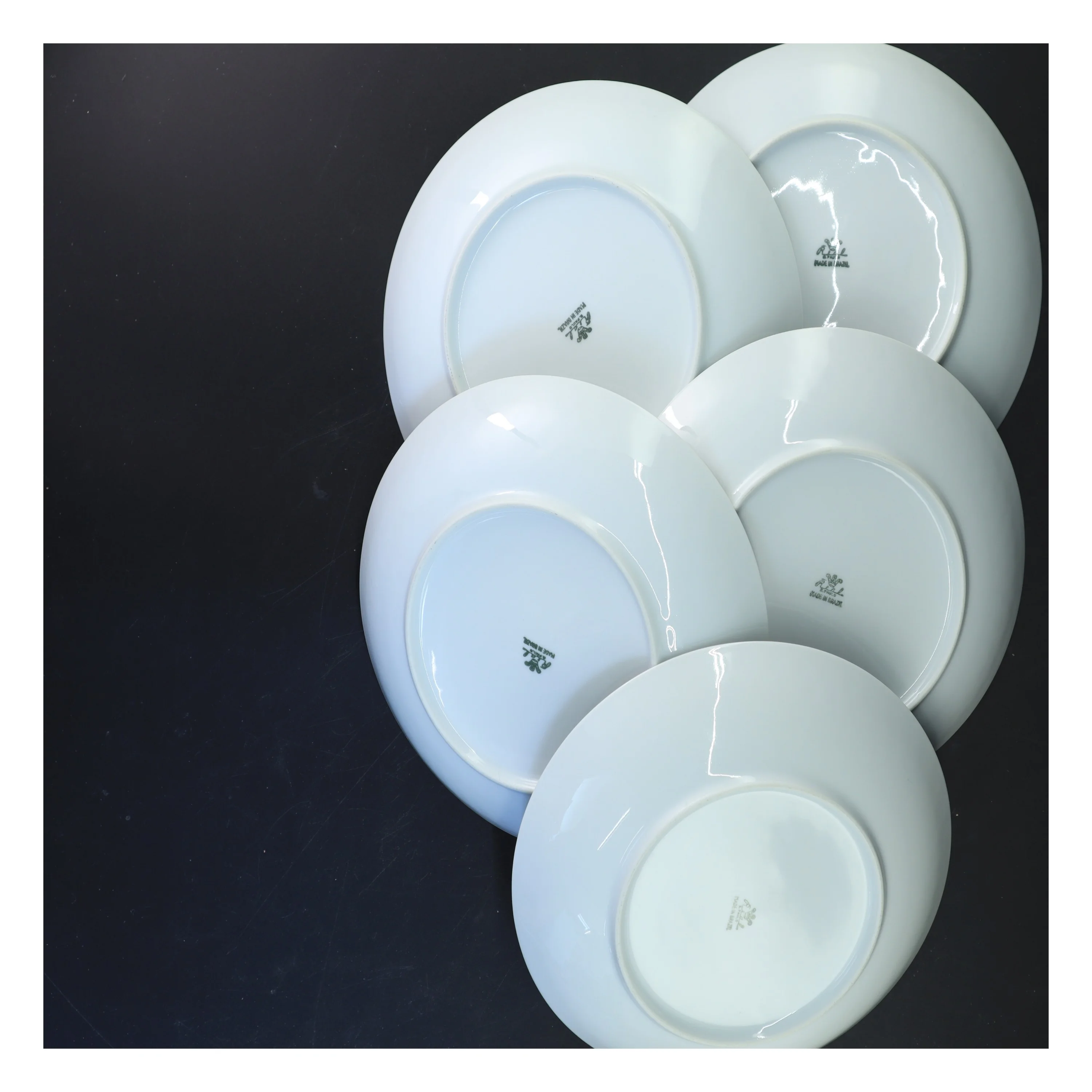 Sæt med fem porcelænstallerkener fra Royal Porzellan Bavaria KPM Germany (str. Ø 21 cm)