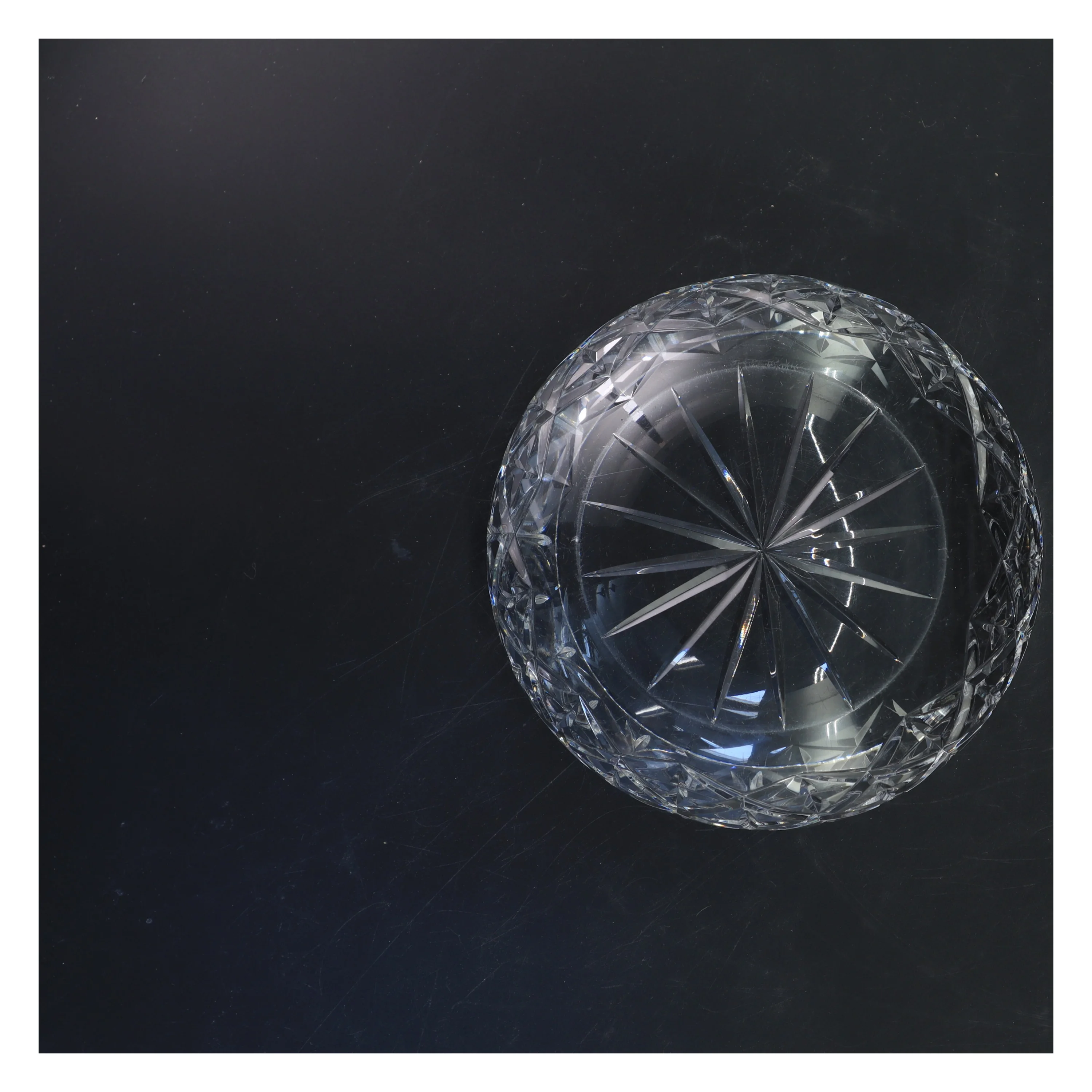 Glas krystal skål (str. 9x20 cm)